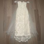 Maggie Sottero Off The Shoulder Beaded Wedding Gown with Lavender Train White Size XS Photo 2