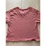 Current/Elliott Shirt Womens 2 Red Distressed Cropped Boho Soft Lounge Sporty Photo 3