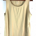J. Jill L Pima Cotton Light Beige Tank Top Tan Size L Photo 0