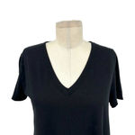Veronica Beard Cindy V Neck High Low Tee In Black Size Small Photo 3