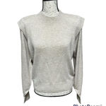 Joie Nwt  - neutral colored sweater with shoulder pads wool & cashmere blend Sz L Photo 1