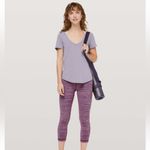 Lululemon Wunder Under HR 21" Edged Stripe Jacquard Blueprint Royal Ruby Legging Photo 3