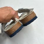 Birkenstock Arizona White Silver Double Strap Leather Narrow Sandals S-375 36 EU Photo 6