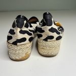 Stuart Weitzman Animal Print Slip On Mini Wedge Espadrilles Square Toe 9 Photo 4