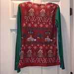 ✨FauxReal Ugly Christmas long sleeve shirt Green Size L Photo 3