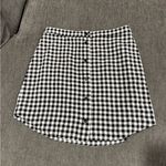 Topshop  Black and White Gingham Mini Skirt Photo 3