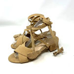 Brian Atwood Astor Camel Nubuck Lace Up Tie‎ Sandals Size US 8.5 Tan Photo 4