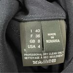 Derek Lam  Cold Shoulder Button Front Contrast Cuff Silk Blouse Navy Photo 6