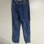 Abercrombie & Fitch Jeans Women 00 24 Blue A&F Mom Jean High Waist Belted Fray Photo 10