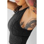 Celestial Bodiez Cropped ‘Power Tank’ Top in 'Black Zebra' Size Medium Black Photo 1