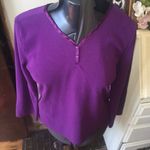 Oscar de la Renta  purple fleece M pullover Photo 0