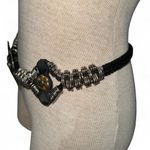 Vintage Silver Metal Flower Mirror Statement Belt – Y2K Boho Photo 5