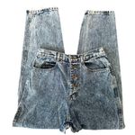 Vintage 80's Essentials Sport Acid Wash high rise Mom Button Fly jeans size 10 Blue Photo 0