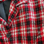 Leslie Fay ‎ Haberdashery Tweed Button Down Suit Jacket Red Photo 5