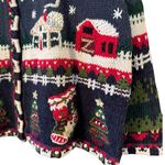 Heirloom Collectibles Women 18/20 3D Christmas Farmhouse Cardigan Cotton Blend Size XL Photo 4