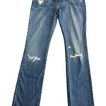 Abercrombie & Fitch Y2K Abercrombie Size 6‎ Erin Vintage 5 Pocket Jeans Low Rise Bootcut Distressed Photo 0