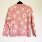 Hazel and Olive  “I’ll Be There” Pink Orange Floral Cardigan One Size Photo 4