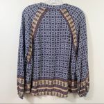 Anthropologie 11-1 Tylho Aubina Navy Floral Blouse Photo 6