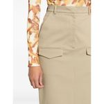 NANUSHKA Edena Skirt in Pebble Large New Womens Long Maxi Chinos Khaki Tan Photo 12