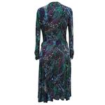 Cache Faux Wrap Stretch Adjust Self Belt Plug V Multi Color Wrap Dress $168 NWT Photo 2