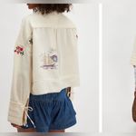 Free People NWOT  We The Free Ships And Sails Embroidered Top - ivory combo - M Photo 3