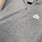 Nike  Women's Heather Gray 1/4 Zip Fleece Hoodie Pullover Sweater Large Photo 4