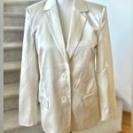 Anthropologie NWT Mare Mare x  Cream Sheen Blazer Photo 1