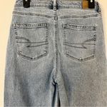 American Eagle  Stretch Mom Straight Jeans Blue Denim Size 4 Long Photo 3