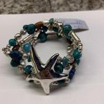 Periwinkle By Barlow Silver Tone Starfish Costume Bracelet NWT $19 Please Read Photo 0