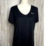 Under Armour Women's V-Neck Short Sleeve T-Shirt Black Size Large Casual Photo 1