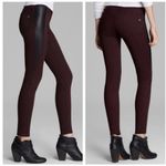Rag and Bone Wine Black Pop Legging Lamb Leather Panel Skinny Jeans Size 25 Photo 1