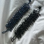 Bundle of 2 Black and Blue Beaded Bracelets Photo 1