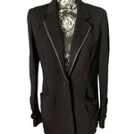 DKNY Jeans Black Jacket w/ Zipper Sleeves Size 10 Size M Photo 0