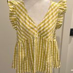 NWOT &Merci Flutter Sleeve V-Neck Top Sz M Photo 0