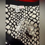 Isaac Mizrahi  Live Cardigan Women’s 2X Black White Geometric Button Front Photo 3