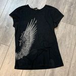Harley Davidson Vintage 2008 Harley-Davidson Black Angel Wings T-Shirt Size L Photo 0