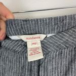 Sundance Women's 12 Petite Andover Navy and White Striped Wide Leg Linen Pants Photo 4