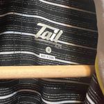 Tail Black white Stripe Henley Snap golf polo tank Top Size Medium Photo 6