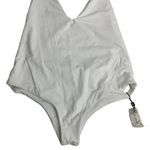 Vitamin A  Bianca Bodysuit Ecolux White One-Piece Swimsuit Womens Large Photo 4