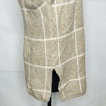 Madewell Sweater Sz S Brown Wool Blend Windowpane Turtleneck Pullover Tan Brown Photo 5