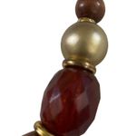 Chunky Bead Choker Necklace Wood Plastic Beads Statement Y2K Costume Jewelry u Gold Photo 4