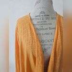 Orange Cashmere Sharkbit Hi Lo Open Front Long Cardigan sz L Size L Photo 2