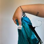 Cache Vintage Teal Silk Halter Mini Dress Women’s 6 Formal Prom Wedding Y2K Photo 4