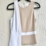Cushnie et Ochs Sleeveless Overlapping Panel Top White Beige Women's Size US 6 Photo 1