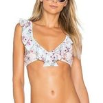 MINKPINK Sherbet Flounce Pastel Floral Bikini Top Women's Size Large L Photo 2