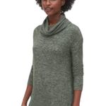 Gap Sweater Softspun Cowl-Neck Brushed Soft Baby Tweed Turtleneck Green Womens L Photo 2