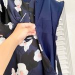 Banana Republic Navy Blue Floral Maxi Dress Size 2 Photo 7