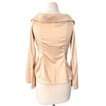 Anthropologie  Off The Shoulder Collared Silky Button Down Shirt Size M NEW Photo 3