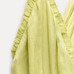 ZARA  maxi long bohemian lime lemon yellow summer wedding vacation casual  Photo 14