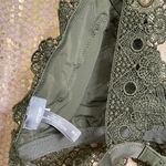 Aerie Boho Lace Racerback Triangle Bralette Olive Green M, NWOT Photo 4